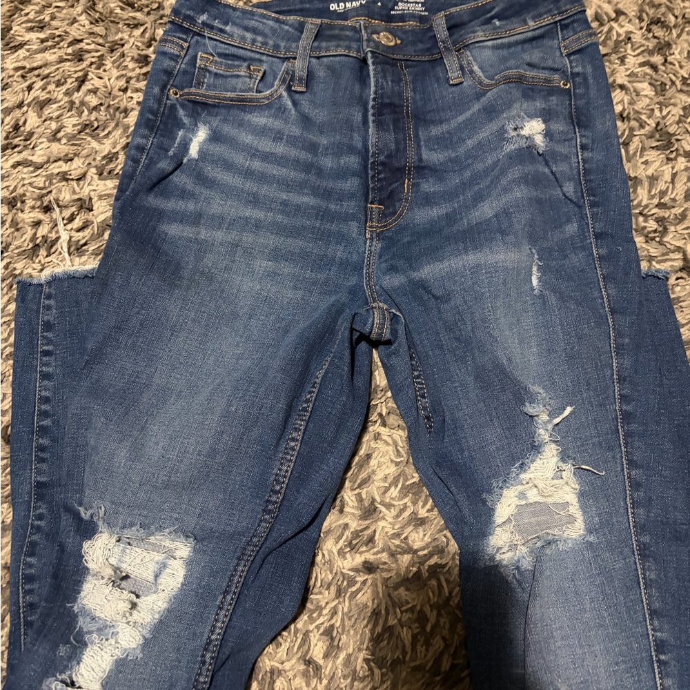 Old Navy Rockstar Super Skinny Jeans - Dark Blue